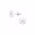 6MM zilver oorstekers bloem