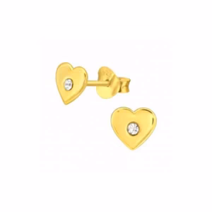 6MM zilver oorstekers hart