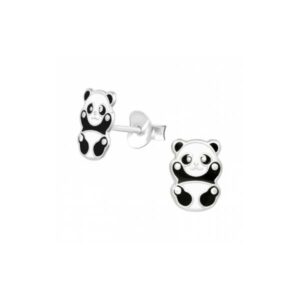 8MM zilver oorstekers panda