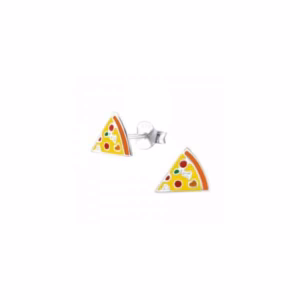 8MM zilver oorstekers pizza