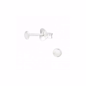 9MM zilver oorstekers egaal