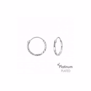 zilver creolen diamant geslepen