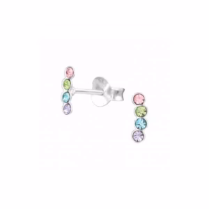 zilver oorstekers met juwelen