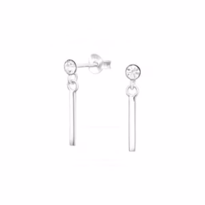 Bar kristal oorhangers