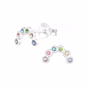 Halve gekleurde cirkel kristal