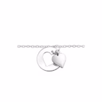 Hartjes bedels zilveren enkelbandje sterling silver