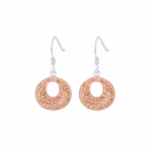 Oorhangers rond 14mm perzik 925 Sterling Silver