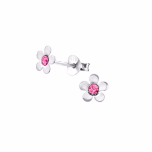 Oorstekers bloem roze kristal