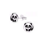 Oorstekers panda zwart-wit kinderoorbellen 925 Sterling Silver