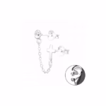 zilver dubbele oorbellen