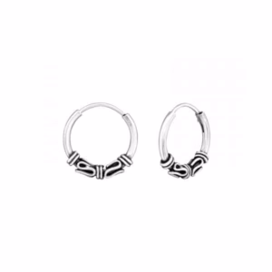 Zilveren Bali Hoops 12mm damesoorbellen