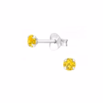 Gele oorstekers zilver