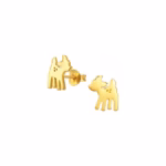 gold plated oorstekers hert voor meisjes