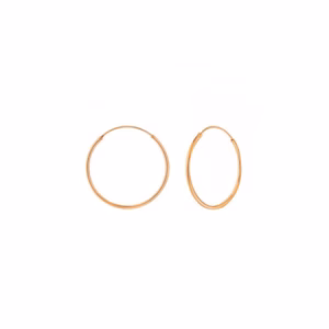 Zilveren ronde oorbellen gold plated