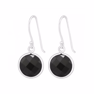Oorhangers zwart kristal