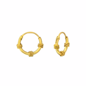 Gold plated creolen bali voor dames