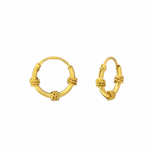 Gold plated creolen bali voor dames