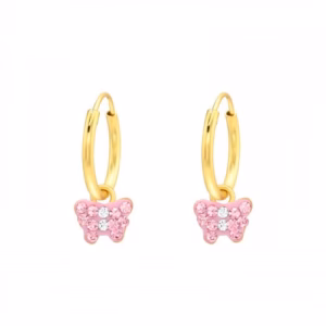 Gold plated oorringen