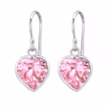 Oorhangers zilver paars