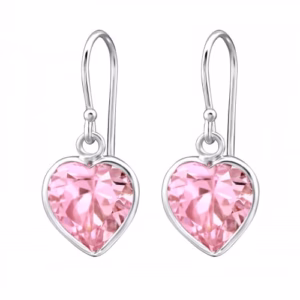 Oorhangers zilver paars