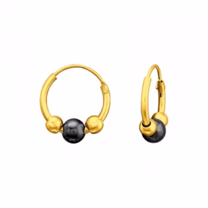 Oorringen gold plated 12mm