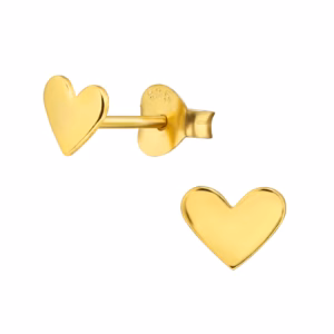 Oorstekers hartje gold plated
