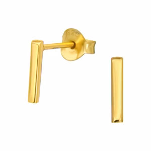 Oorstekers staafje gold plated