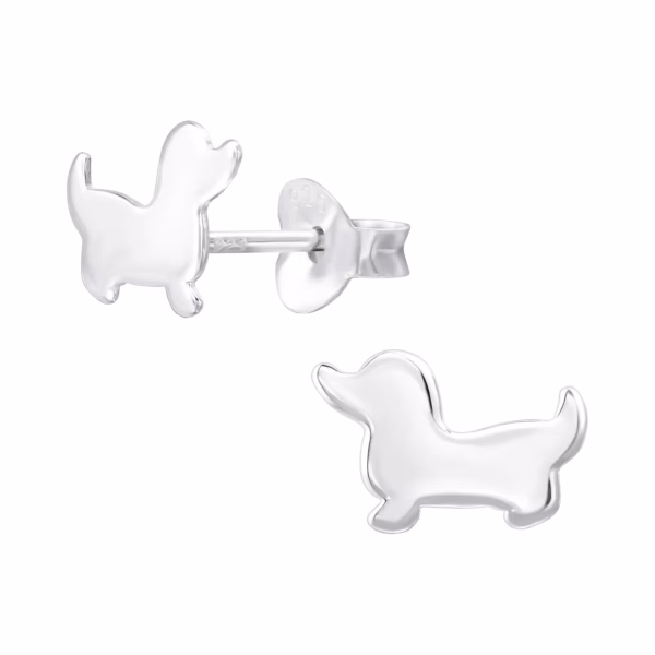 925 Sterling silver oorstekers teckel voor meisjes