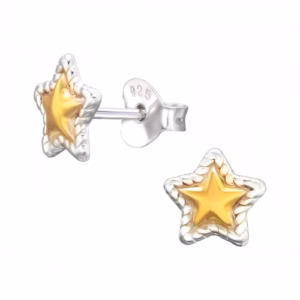 Ster oorstekers gold plated