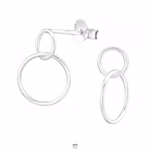 Oorstekers cirkels sterling 925 zilveren
