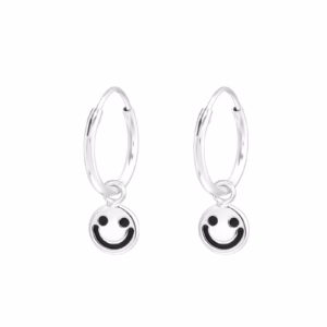Creolen met smileys 925 sterling zilver