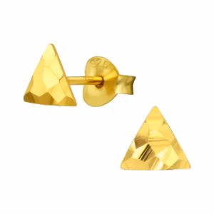 Gold plated oorbellen driehoek