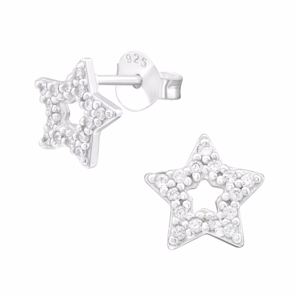 Sterretjes oorstekers met zirconia