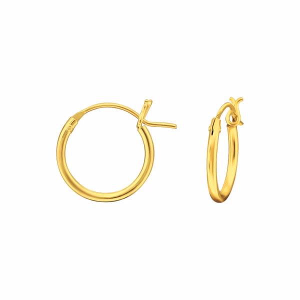 Creolen gold plated met makkelijke sluiting