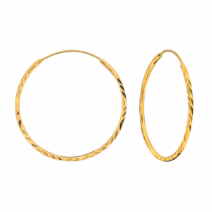 Creolen diamant geslepen gold plated