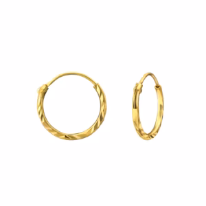 Hoops gold plated bewerkt