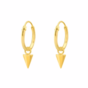Hoops gold plated met pegels