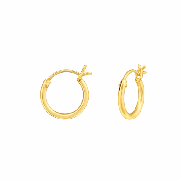 Oorringen klein gold plated met makkelijke sluiting