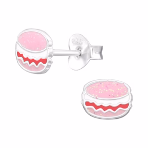 Macron roze oorstekers zilver
