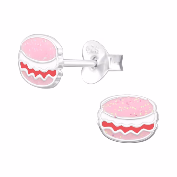 Macron roze oorstekers zilver