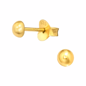 Oorstekers gold plated halve bolletjes