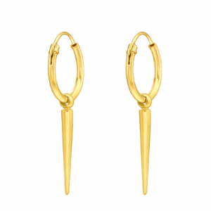 Creolen met pegels gold plated