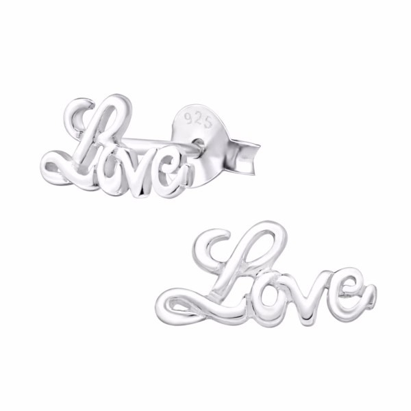 Oorstekers zilver - Love