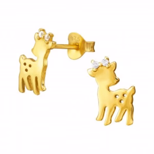 Gold plated hertjes oorbellen