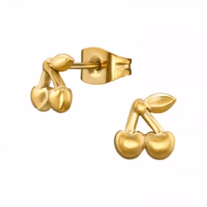 Kersen Gold Plated oorbellen