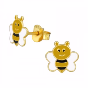 Bijtjes oorstekers gold plated