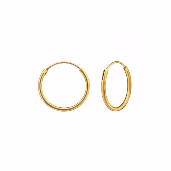 Gold Plated oorringen 16mm