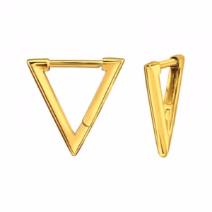 Gold plated driehoek oorbellen