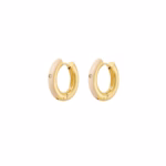 Creolen goud beige met steentje