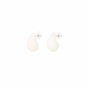 Off white druppel oorbellen